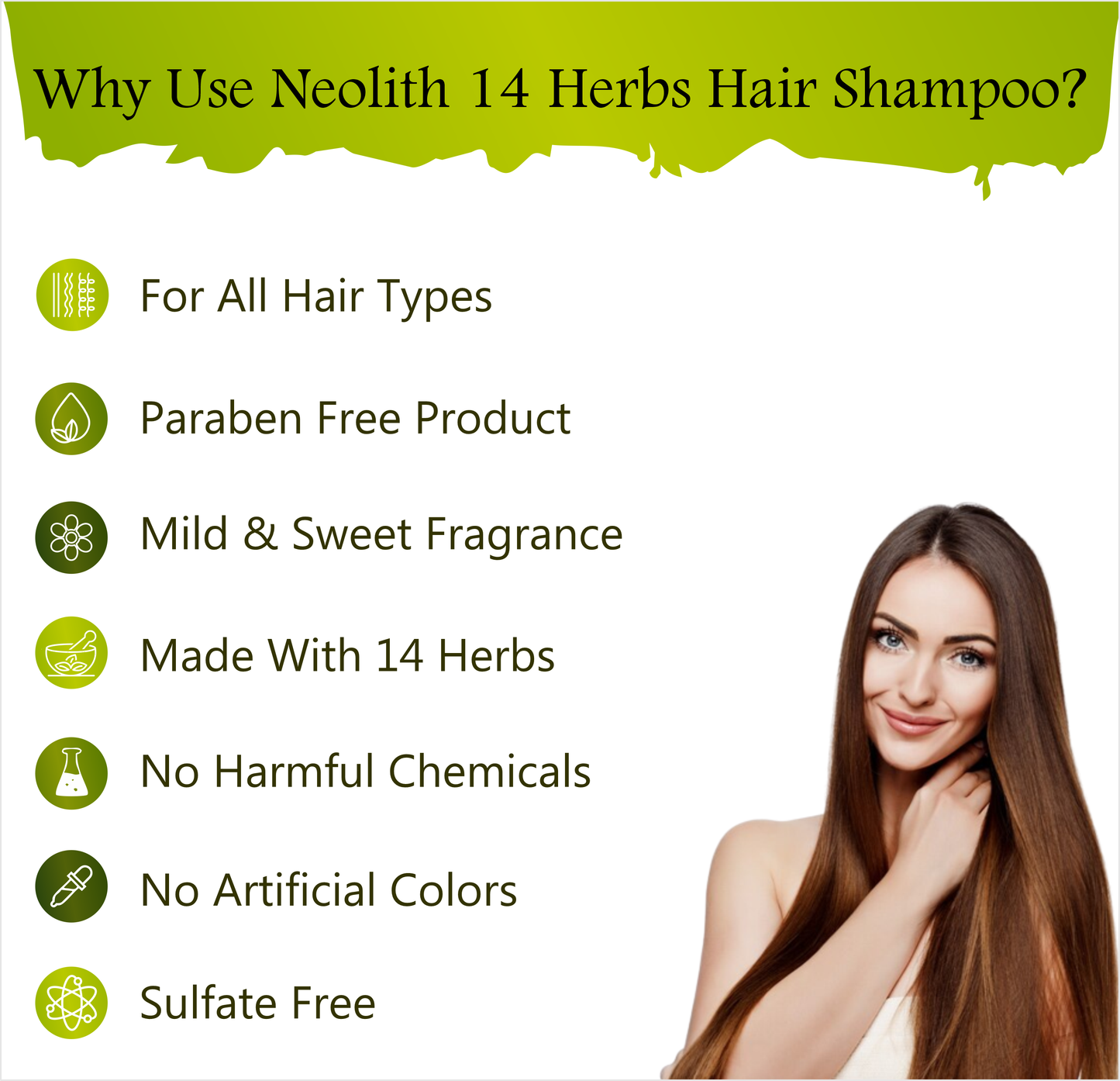 Neolith 14 Herbs Hair & Scalp Shampoo | Paraben Free, Sulphate Free | Reduces Hair Fall, Strengthens Hair, Hair Smoothening, Scalp Cleansing | 120 Ml