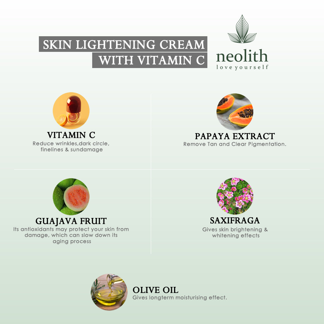 Neolith Vitamin C Face Cream De Tan Face Cream For Glowing and