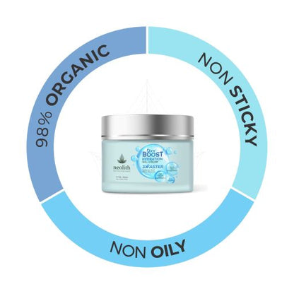 Neolith Oxy Boost Hyaluronic acid Gel Cream 98% Organic | Hydrating moisturizer for face, Gel based moisturizer | 50 ML