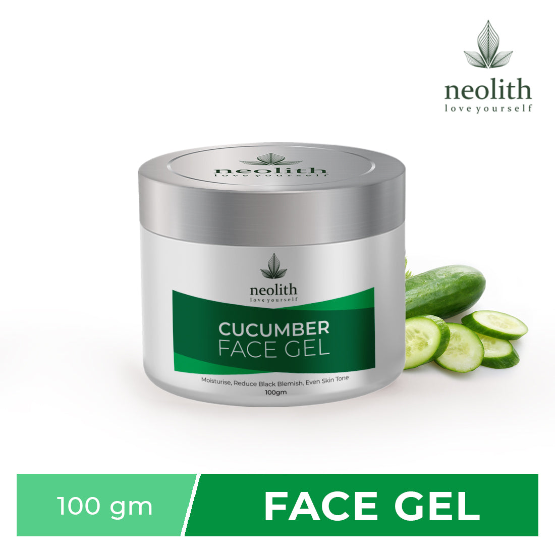 Neolith Cucumber Face Gel || Brightening, Moisturizing, Natural Glow || Paraben Free || 100gm