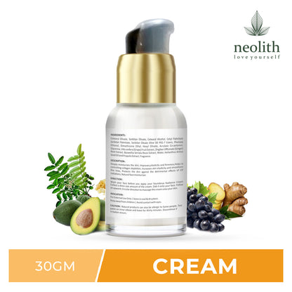 Neolith Saundarya Radiance Face Cream for Glowing skin, Light weight calming moisturizer, Natural tone booster, Anti aging, Skin Tightening || Nano bio technology Korea || 30gm || No Silicon, No Mineral Oil, 100% Natural