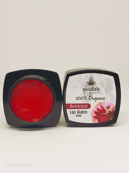 Neolith Beet Root Lip Balm || 100% Organic, Paraben & Sulphate Free || Lip Moisturiser, Lip Mask || Dry & Chopped Lip Care || 10 GM