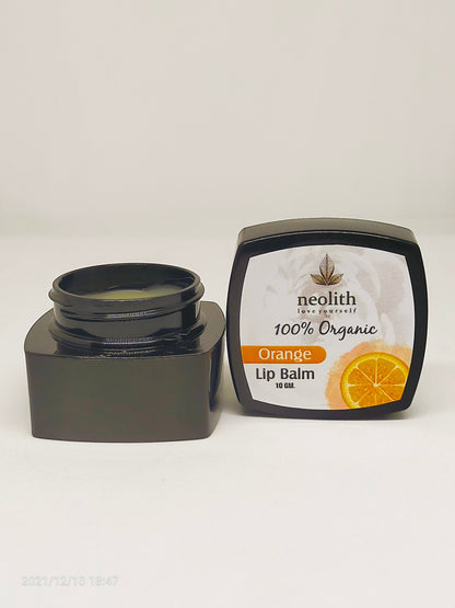 Neolith Orange Lip Balm || 100% Organic, Paraben & Sulphate Free || Lip Moisturiser, Lip Mask || For Dry & Chopped Lips Care || 10 GM